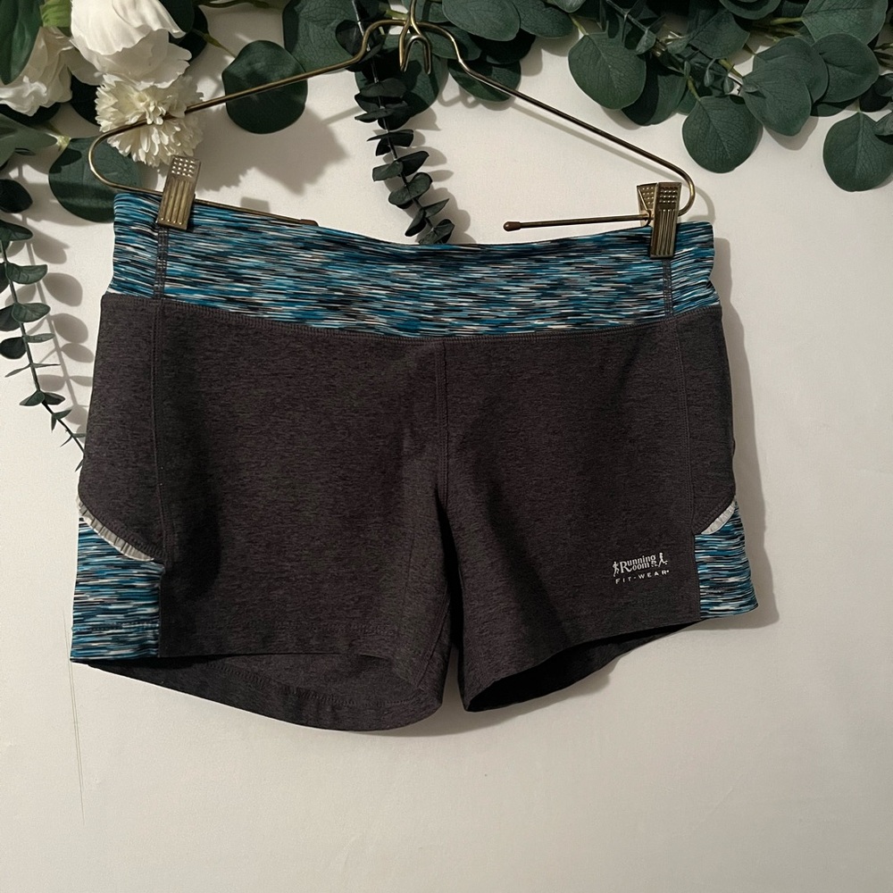 Activewear Women's Gray and Blue Athletic Shorts